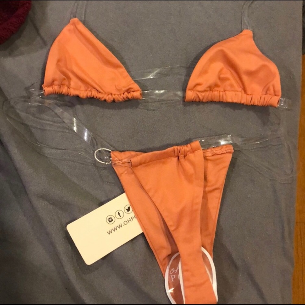 SKINNY DIPPING CLEAR STRAP MICRO TRIANGLE BIKINI